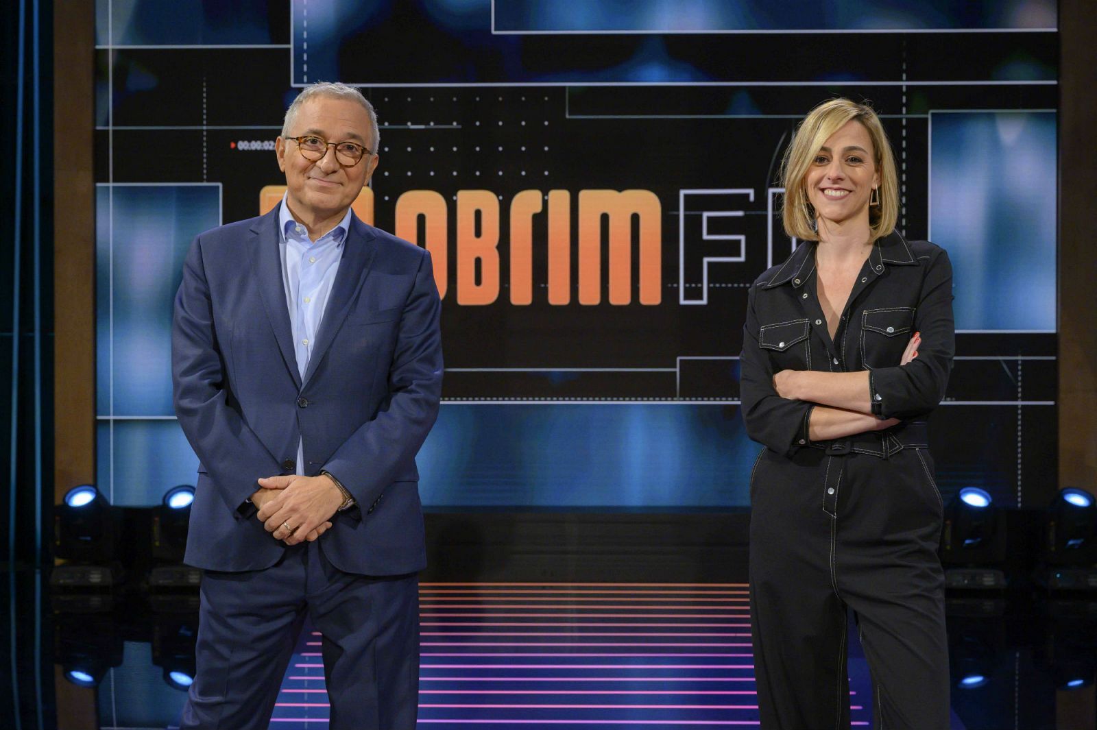 Xavier Sardà i Ana Boadas al plató del programa