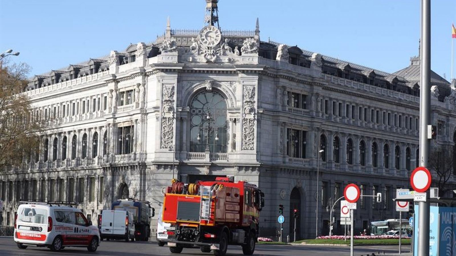 Edificio del Banco de España, en la madrileña plaza de Cibeles.