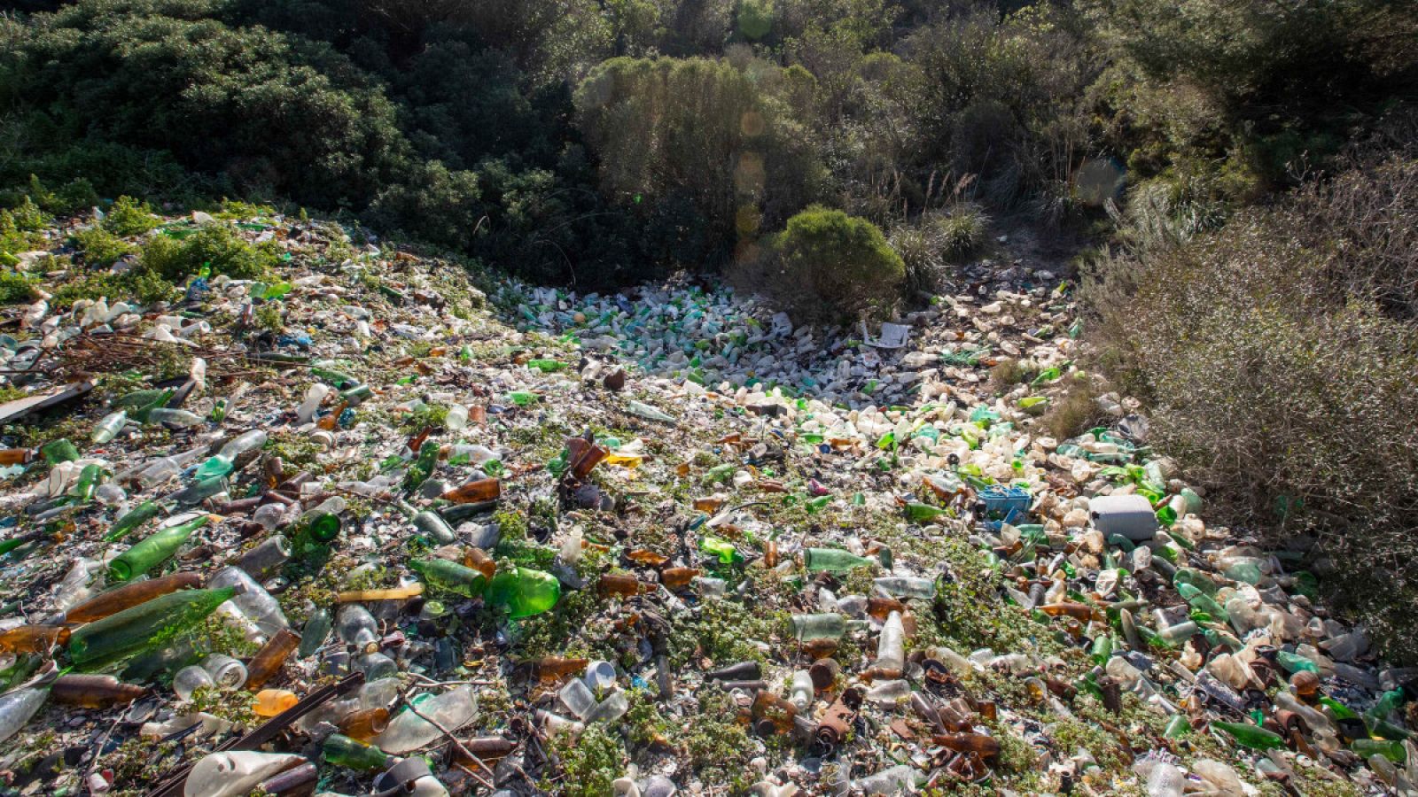 Vertedero ilegal de plásticos en una finca privada de la localidad mallorquina de Felanitx