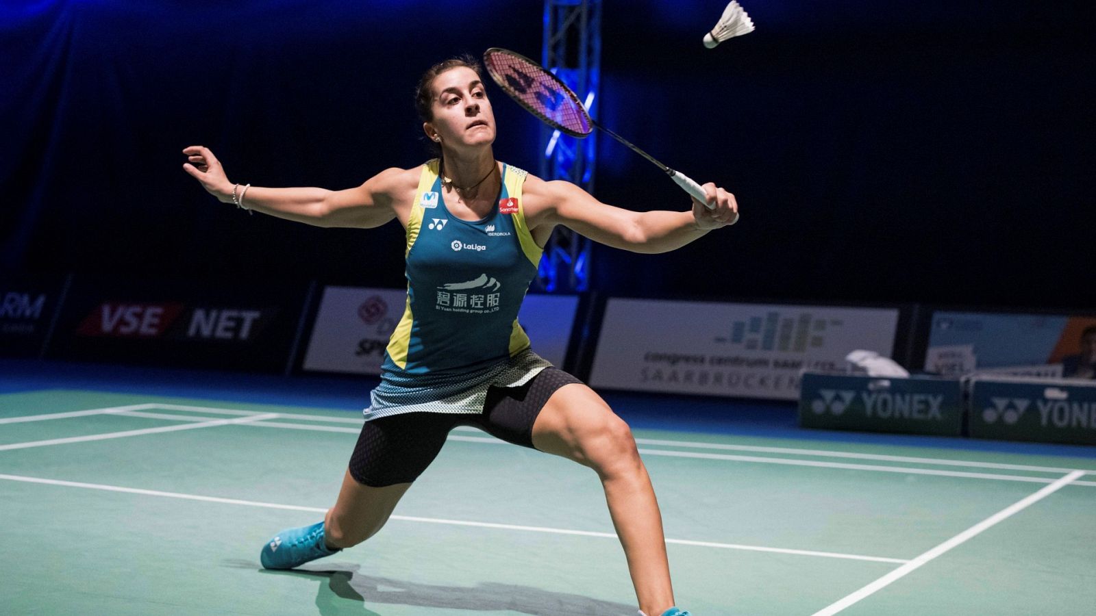 Carolina Martín en el torneo de bádminton SaarLorLux.