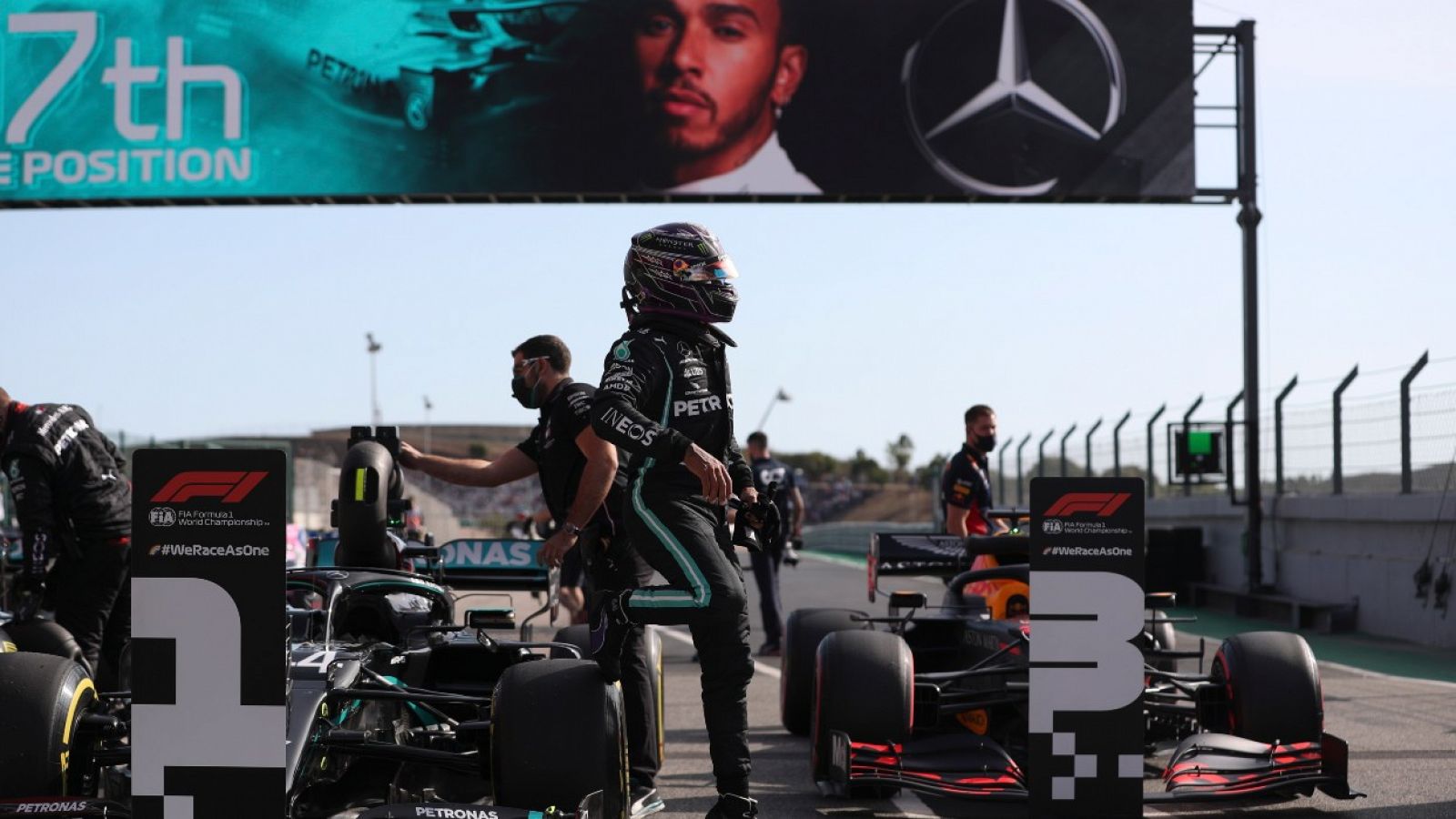 Imagen de Lewis Hamilton durante el GP de Portugal del Mundial de F1.