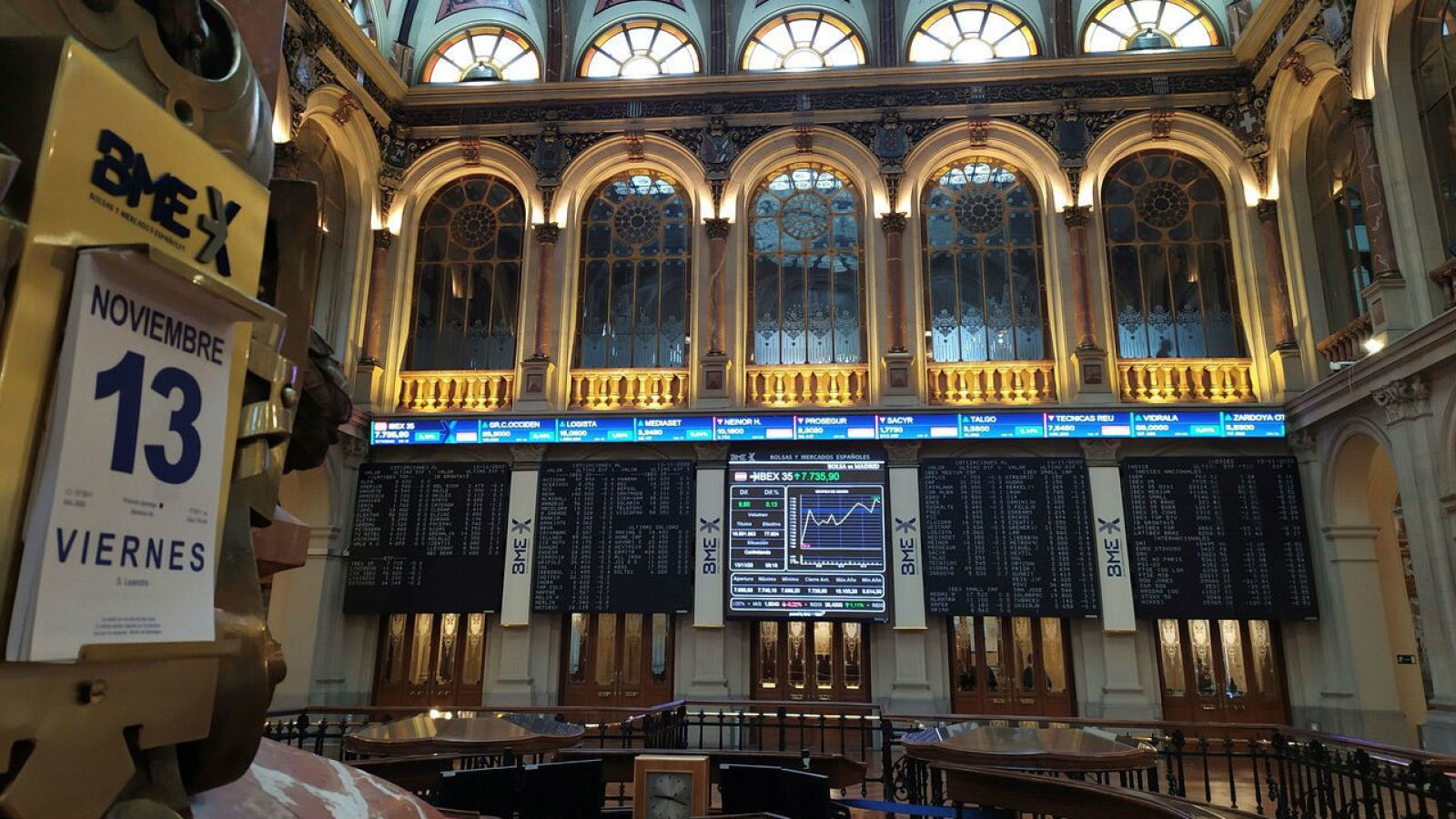 Parqué de la bolsa de Madrid, España. 