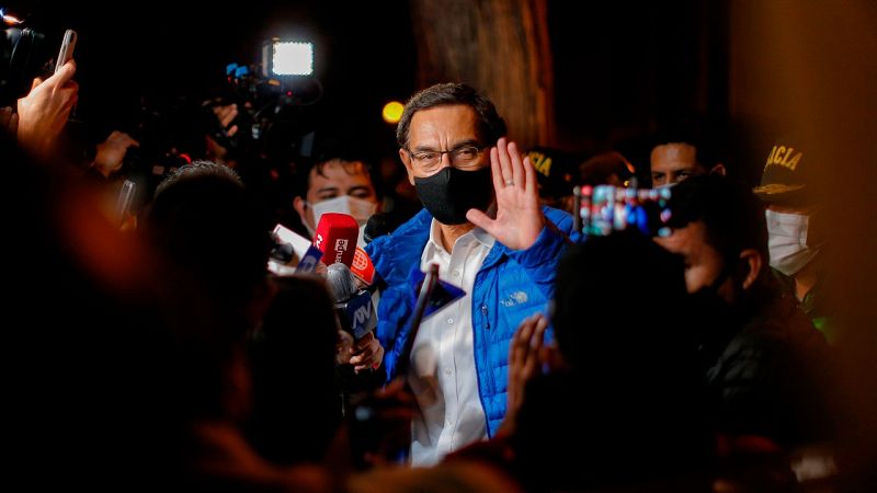 El expresidente peruano Martín Vizcarra en una imagen del 10 de noviembre de 2020.