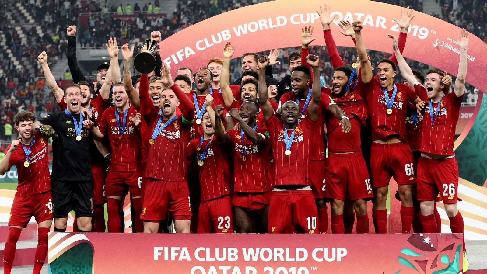 El Liverpool, vigente campeón del Mundial de Clubes de la FIFA.