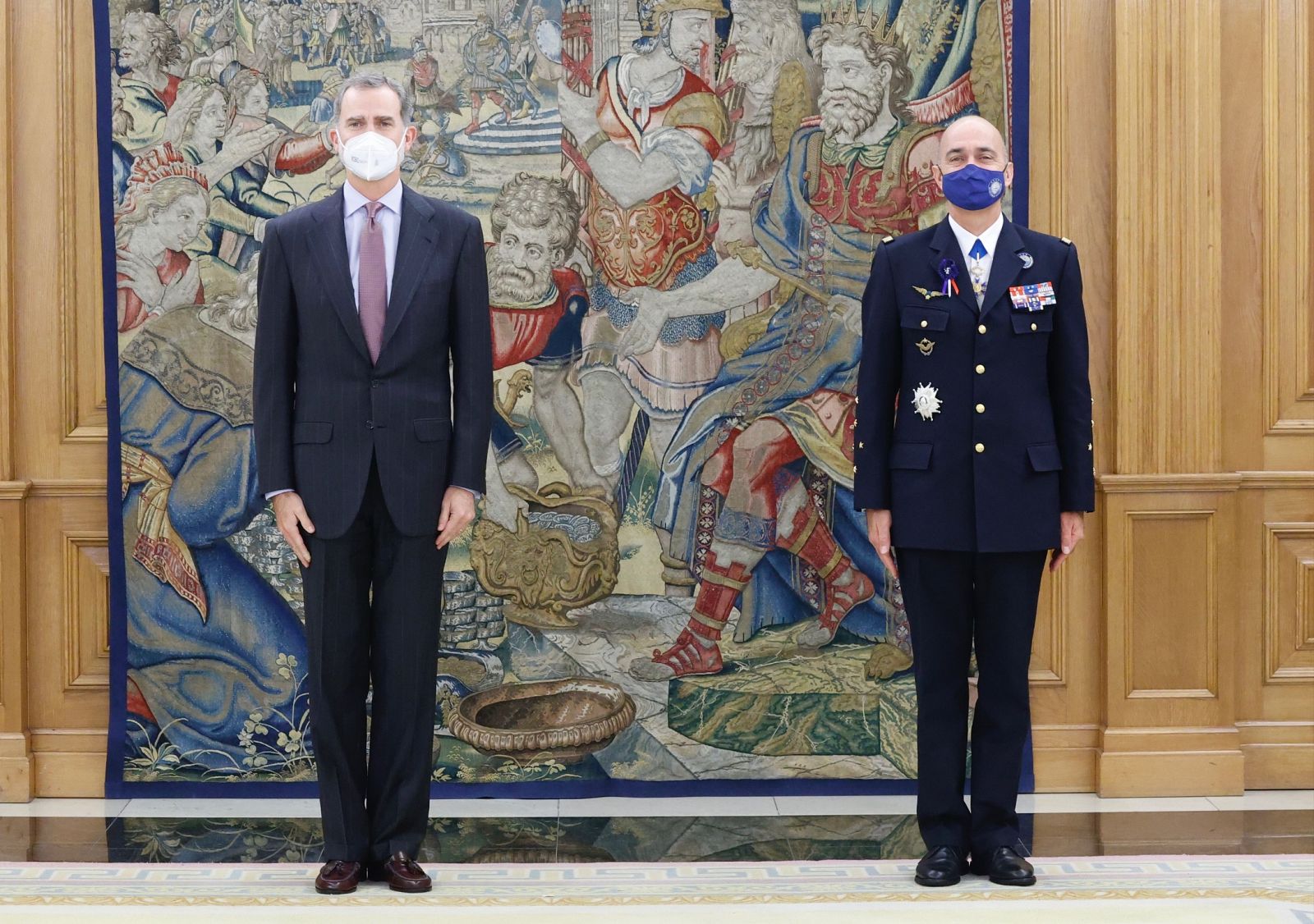 El rey Felipe VI, durante una audiencia este lunes