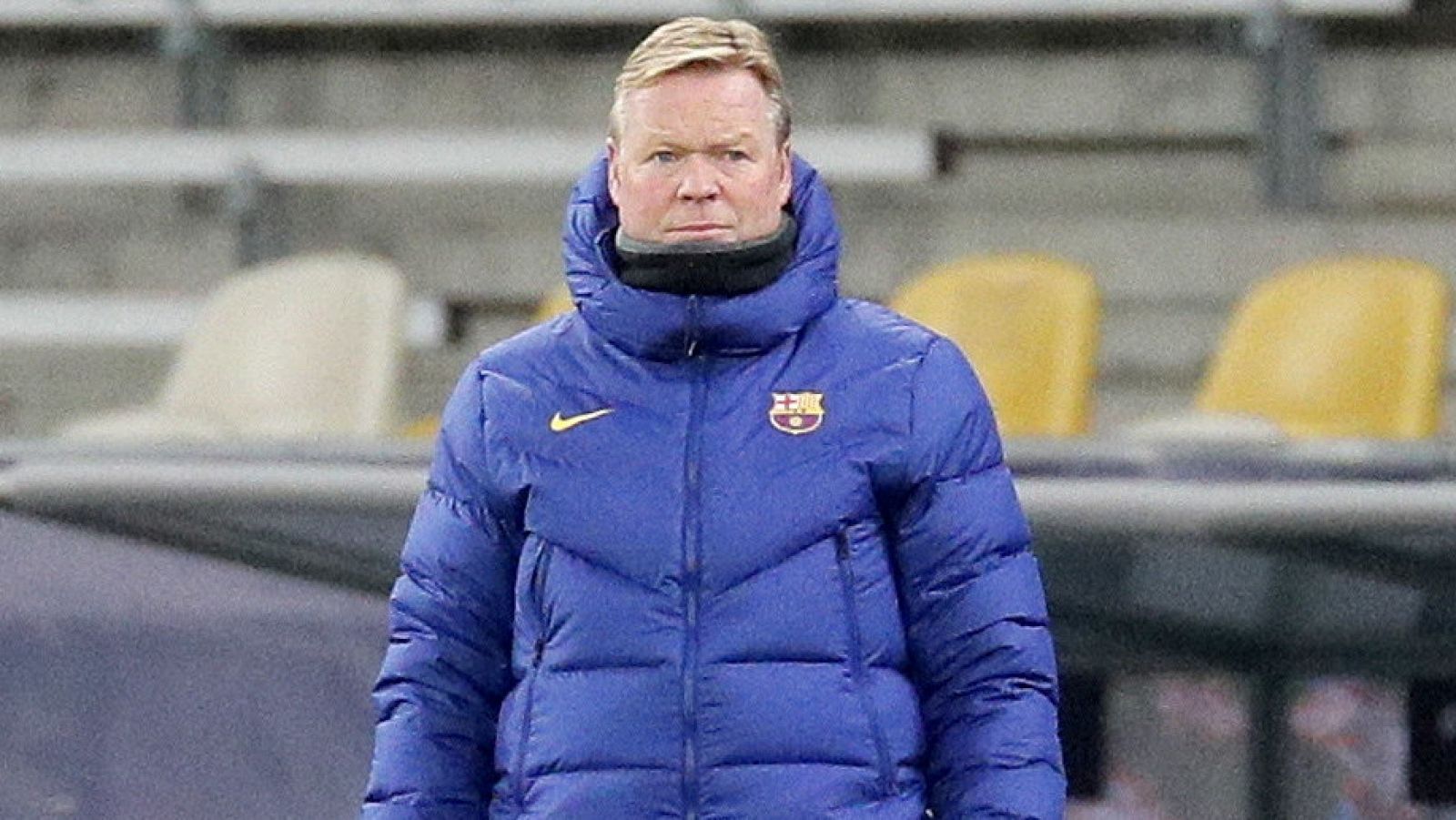 Ronald Koeman, en el entrenamiento del Barça.