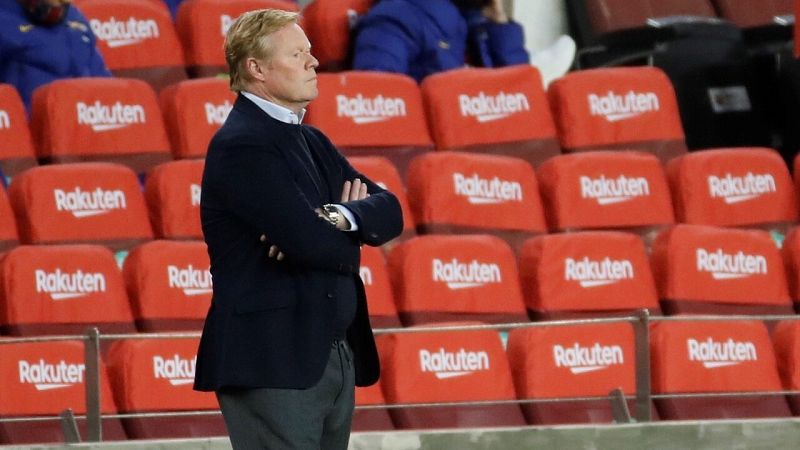El entrenador del Barça, Ronald Koeman, en el pasado partido ante el Levante.