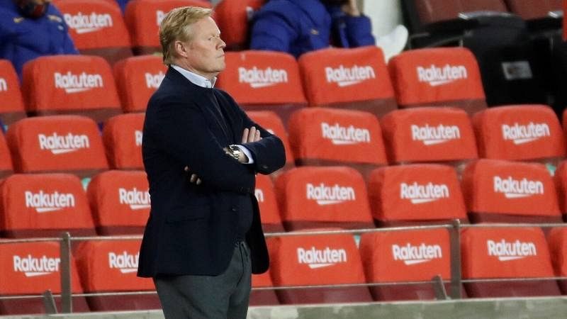 El entrenador del Barça, Ronald Koeman, en el pasado partido ante el Levante.