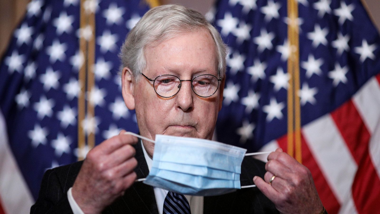 El líder republicano en el Senado, Mitch McConnell, este martes en el Congreso de Estados Unidos