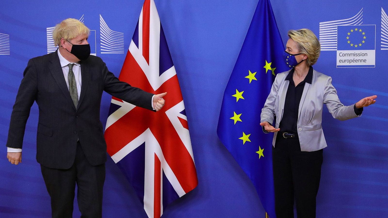 Boris Johnson y Ursula von der Leyen, el 9 de diciembre en Bruselas