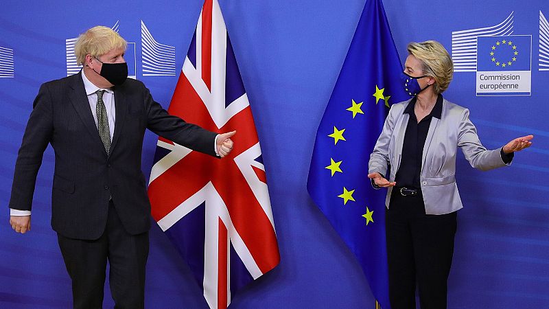 Boris Johnson y Ursula von der Leyen, el 9 de diciembre en Bruselas