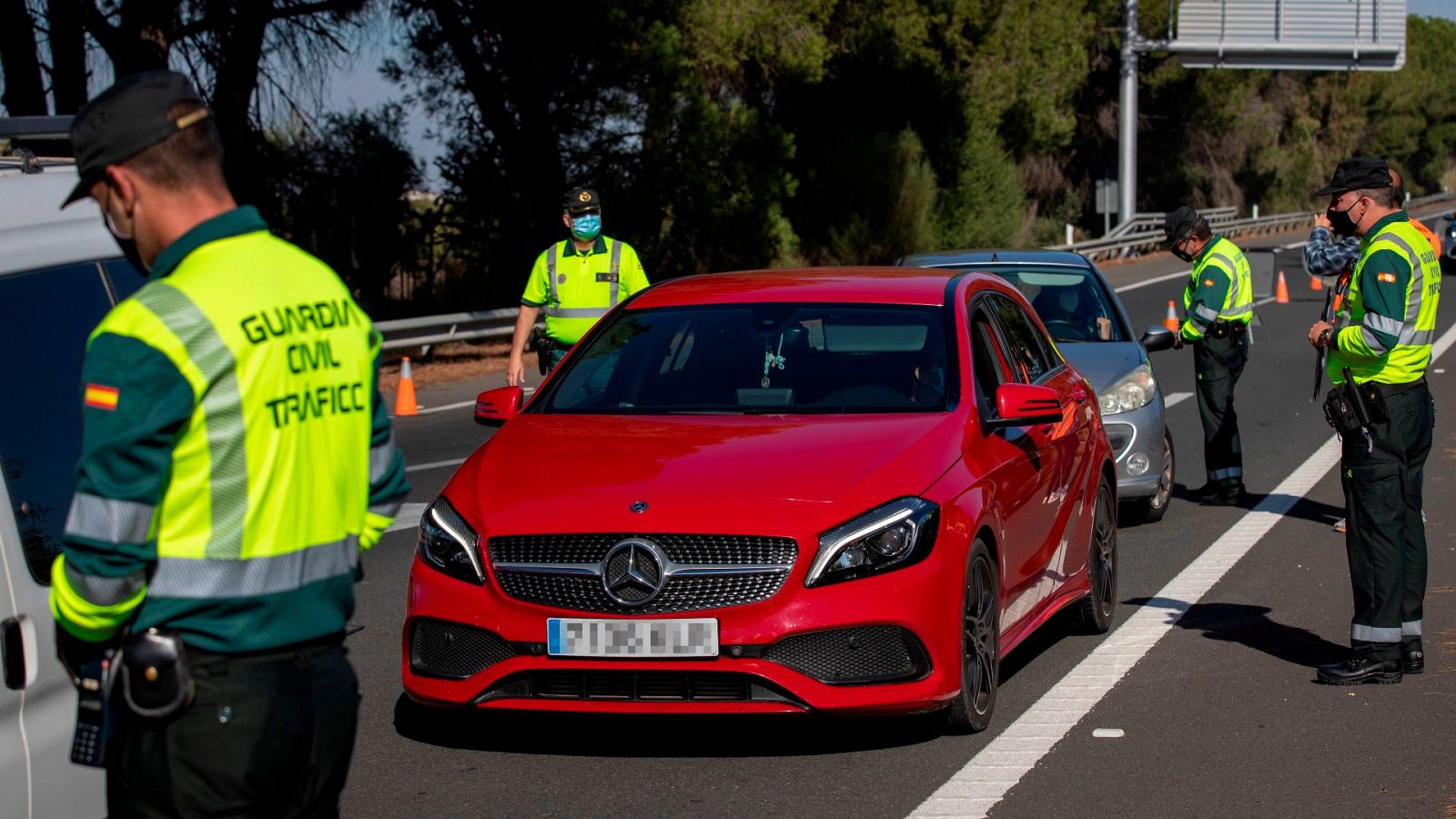 Un control de la Guardia Civil de Tráfico