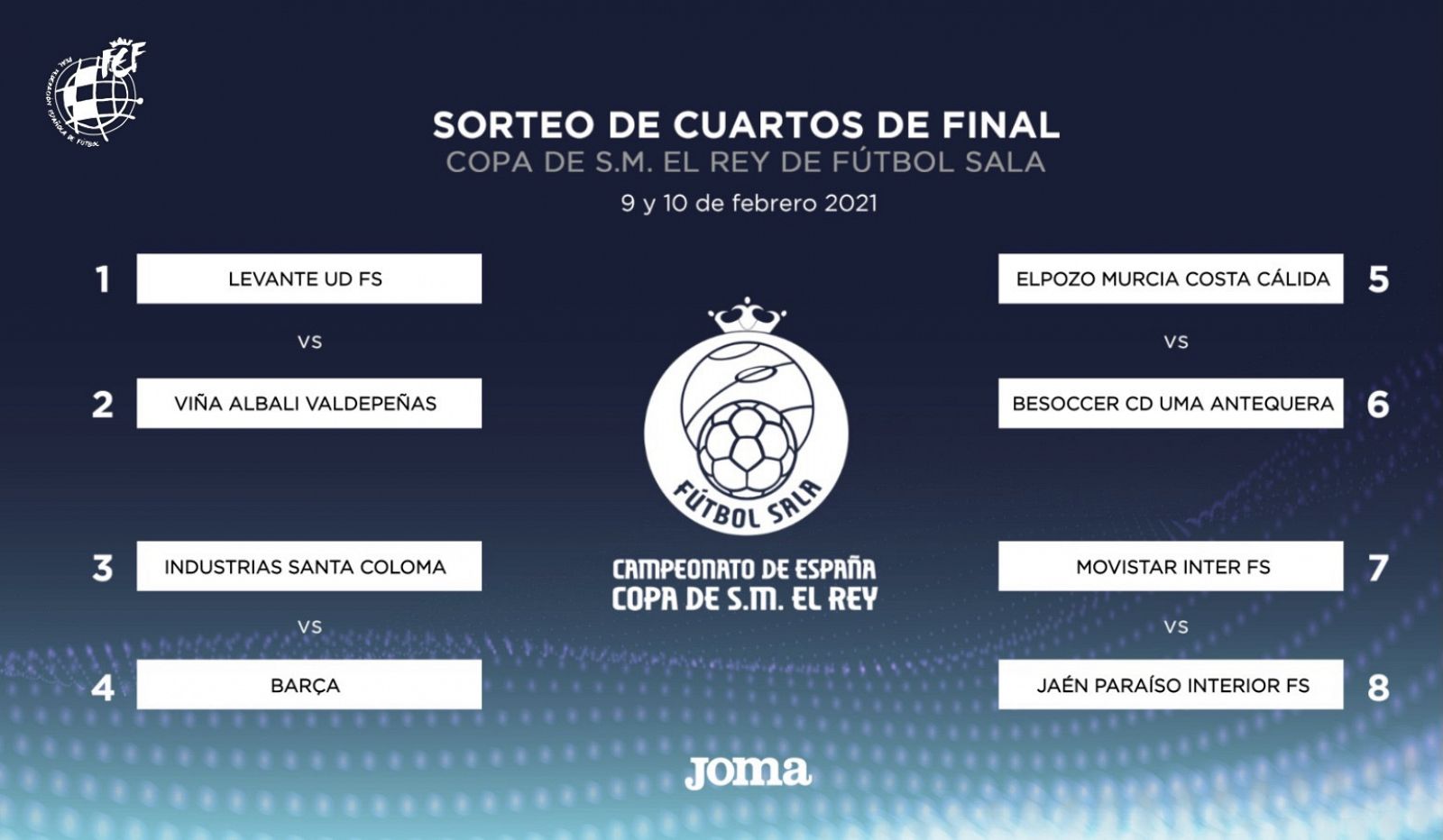 Cartel de los cuartos de final de la Copa del Rey.