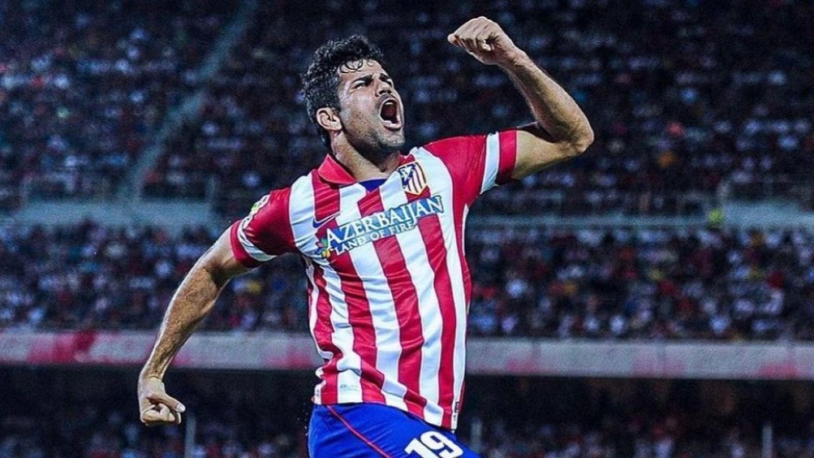 Diego Costa celebra un gol con el Atlético