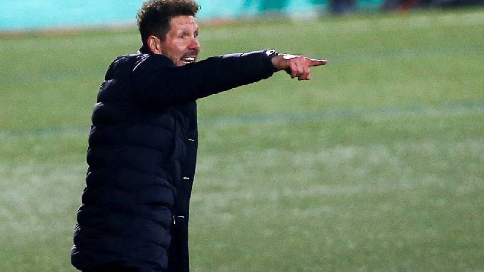 El entrenador del Atlético de Madrid Diego Pablo Simeone, durante el aprtido contra el UE Cornellá. 