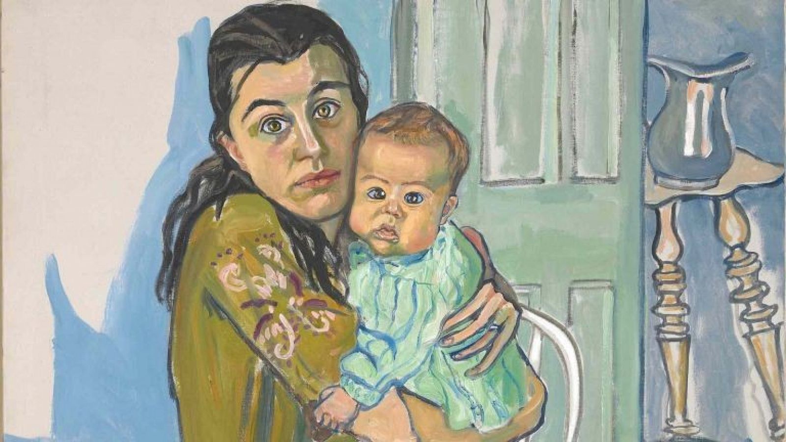 Detalle de la obra 'Nancy y Olivia', de Alice Neel