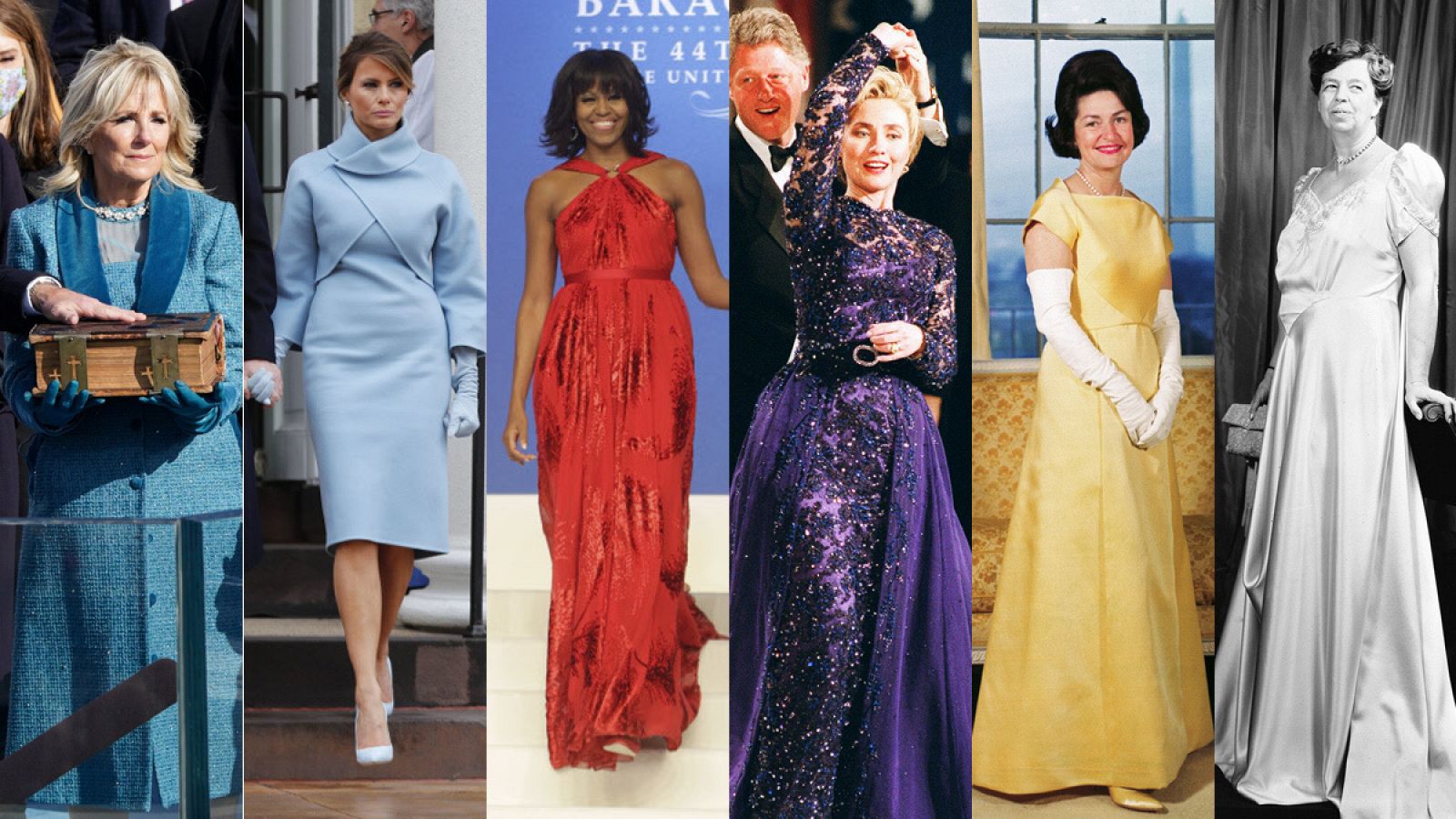 Todos los vestidos de las Damas de EE.UU | de Joe Biden