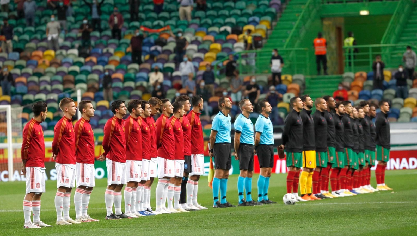 Imagen del pasado amistoso entre Portugal y España.