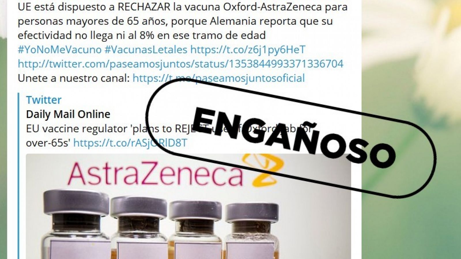 El Falso Aserto Sobre La Vacuna Astrazeneca Con 8 De Eficacia