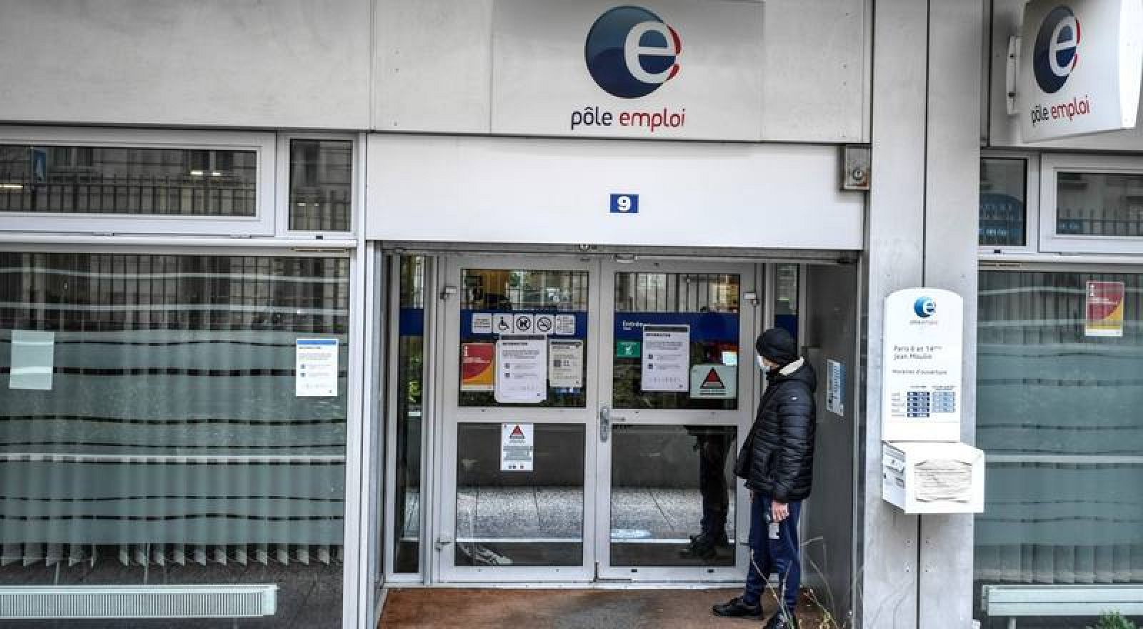Una oficina de empleo en Francia cerrada