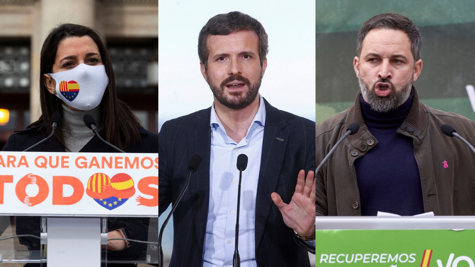 Arrimadas, Casado y Abascal