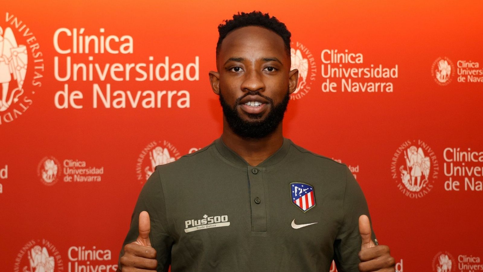 Moussa Dembélé el día de su reconocimiento médico con el Atlético de Madrid.