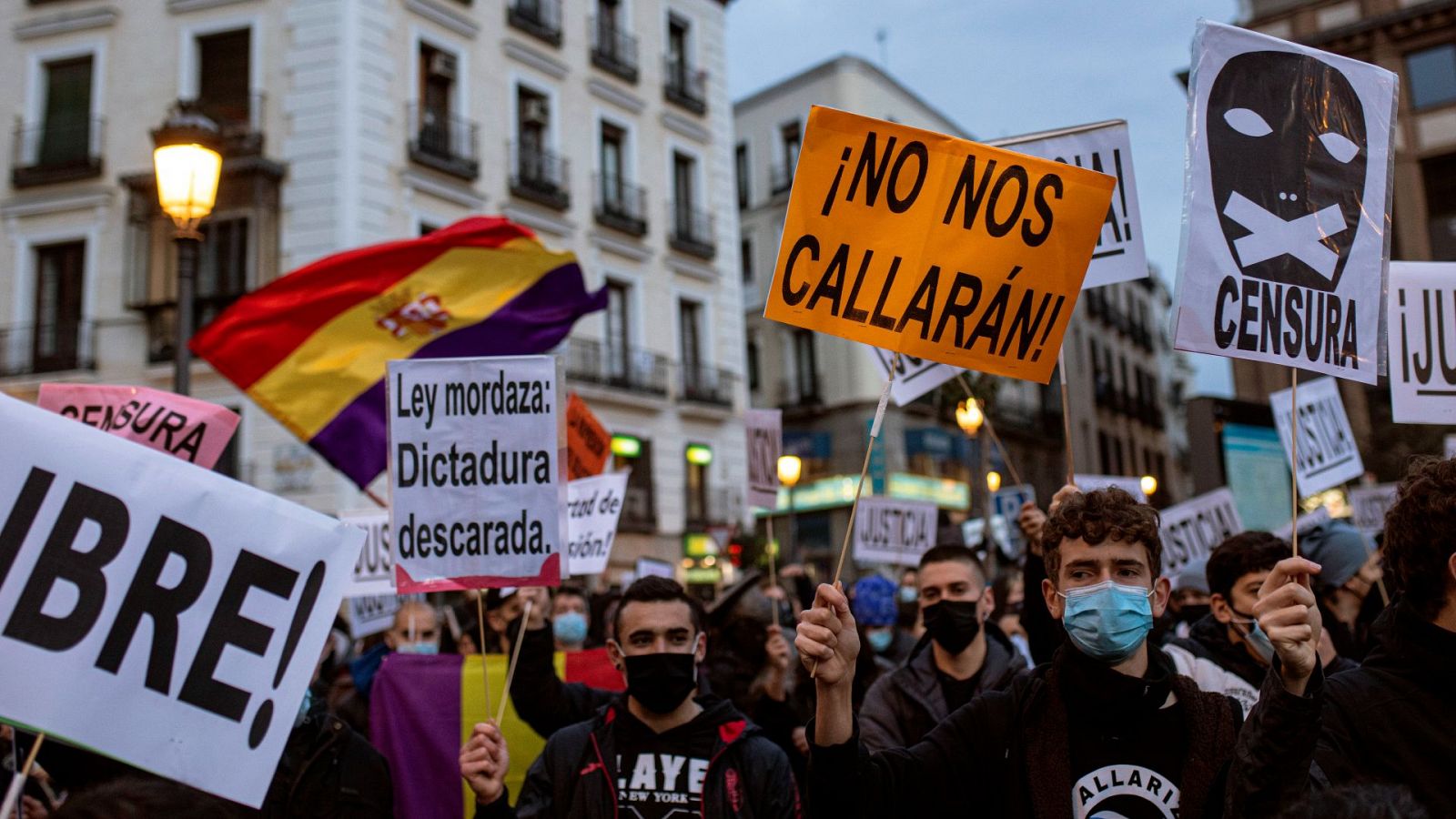 Manifestación por la libertad de expresión y contra el encarcelamiento del rapero Pablo Hásel