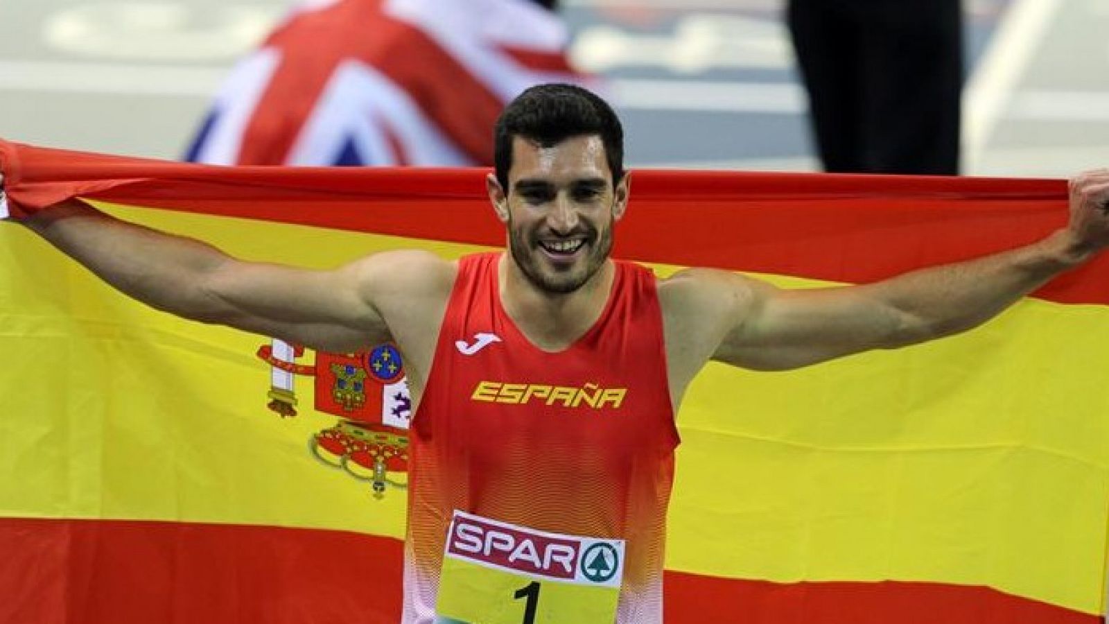 Imagen de Jorge Ureña durante los Europeos de atletismo en pista cubierta de 2019.