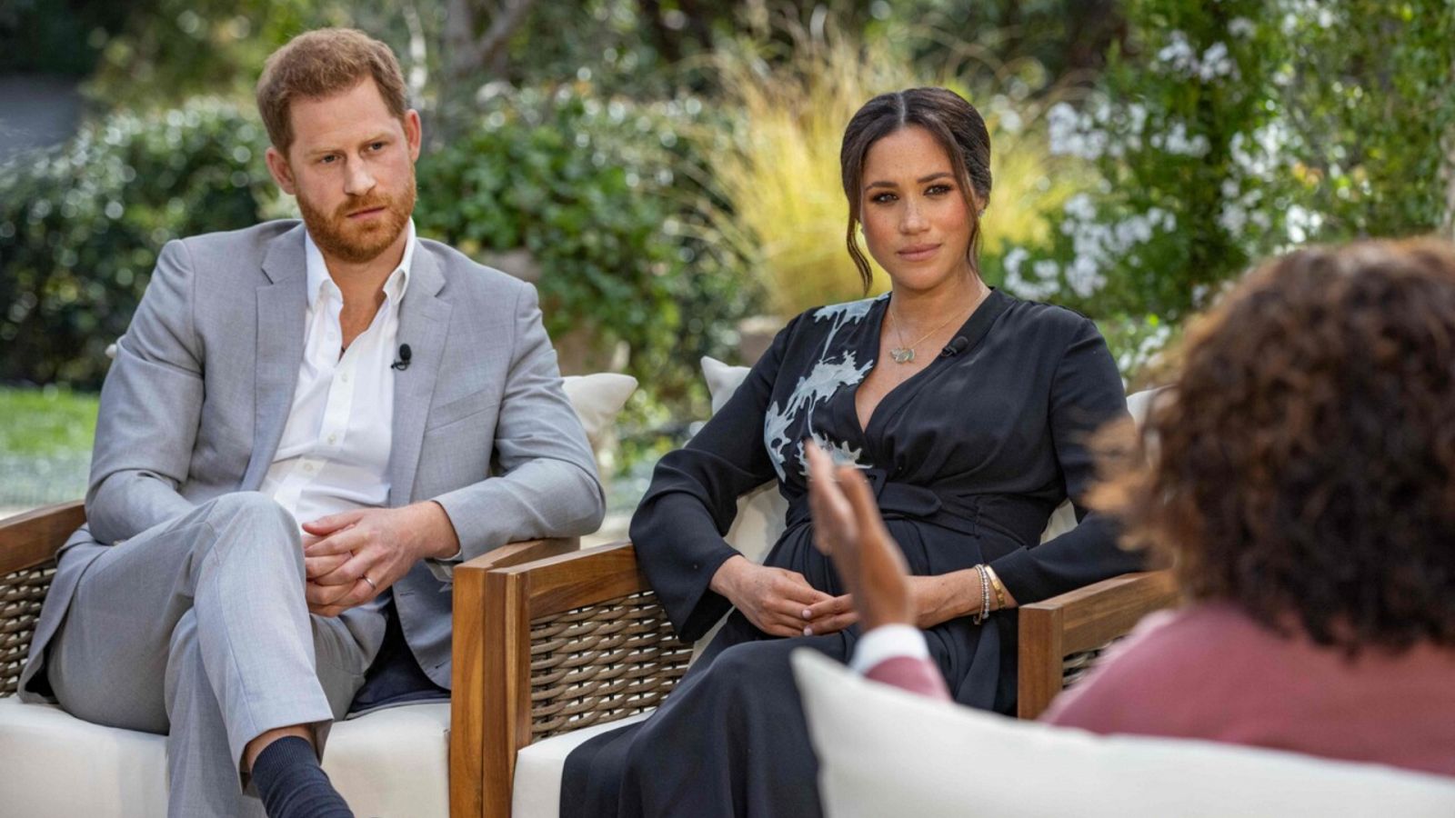 El príncipe Harry y Meghan Markle durante su entrevista con Oprah