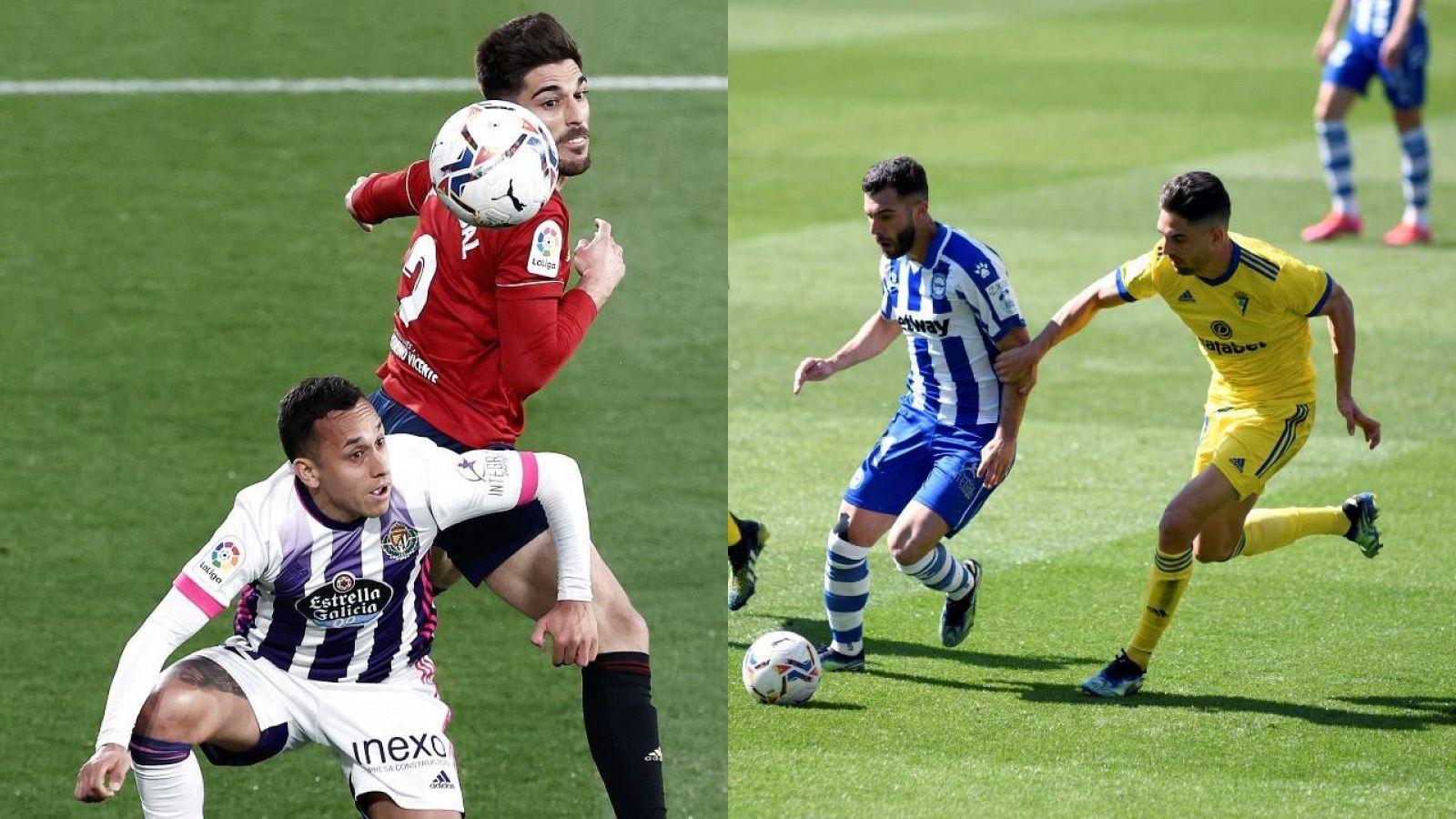 Valladolid y Osasuna y Alavés y Cádiz firman tablas