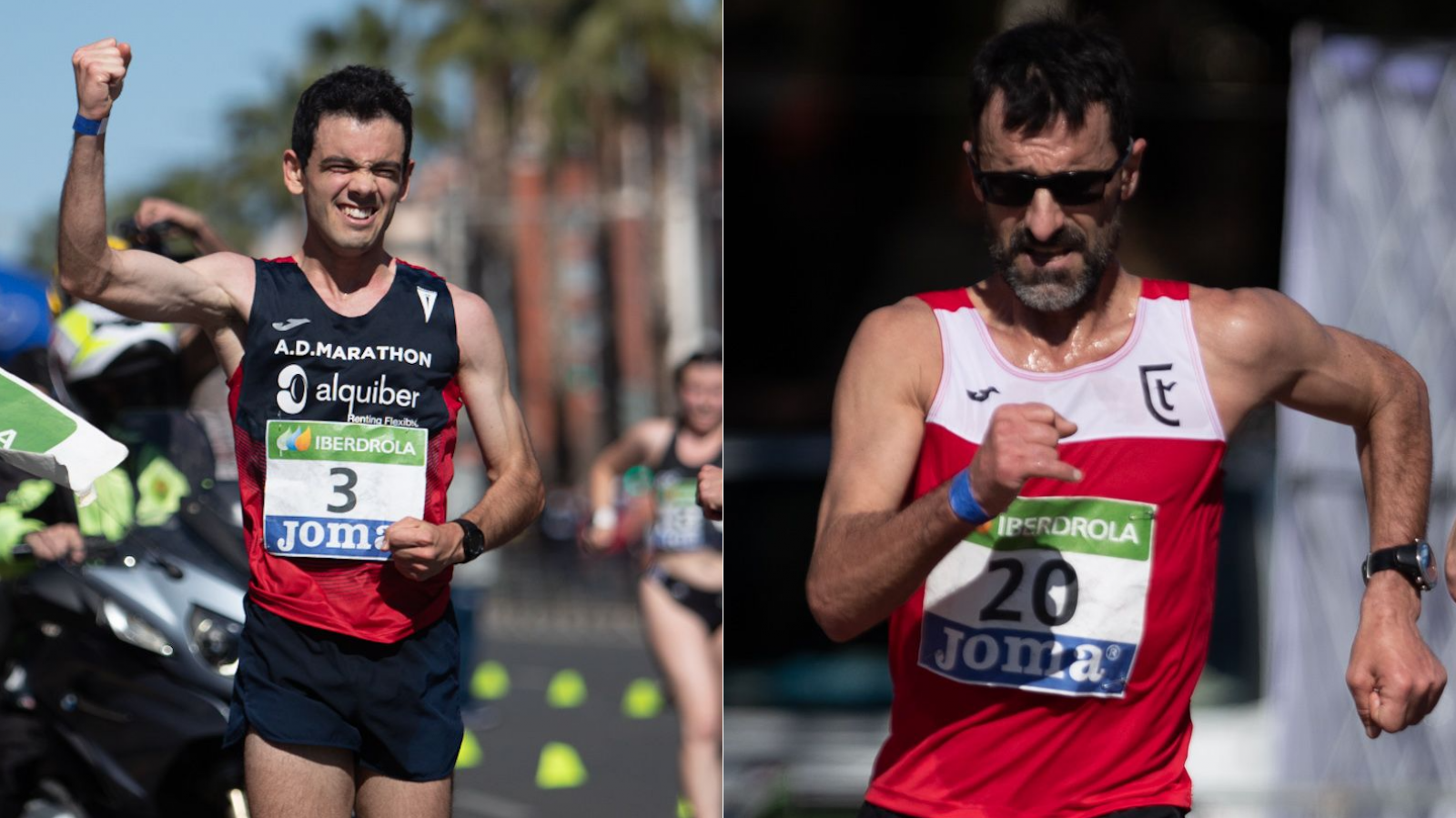 Diego García y García Bragado, en la prueba de 20 km marcha en Murcia.