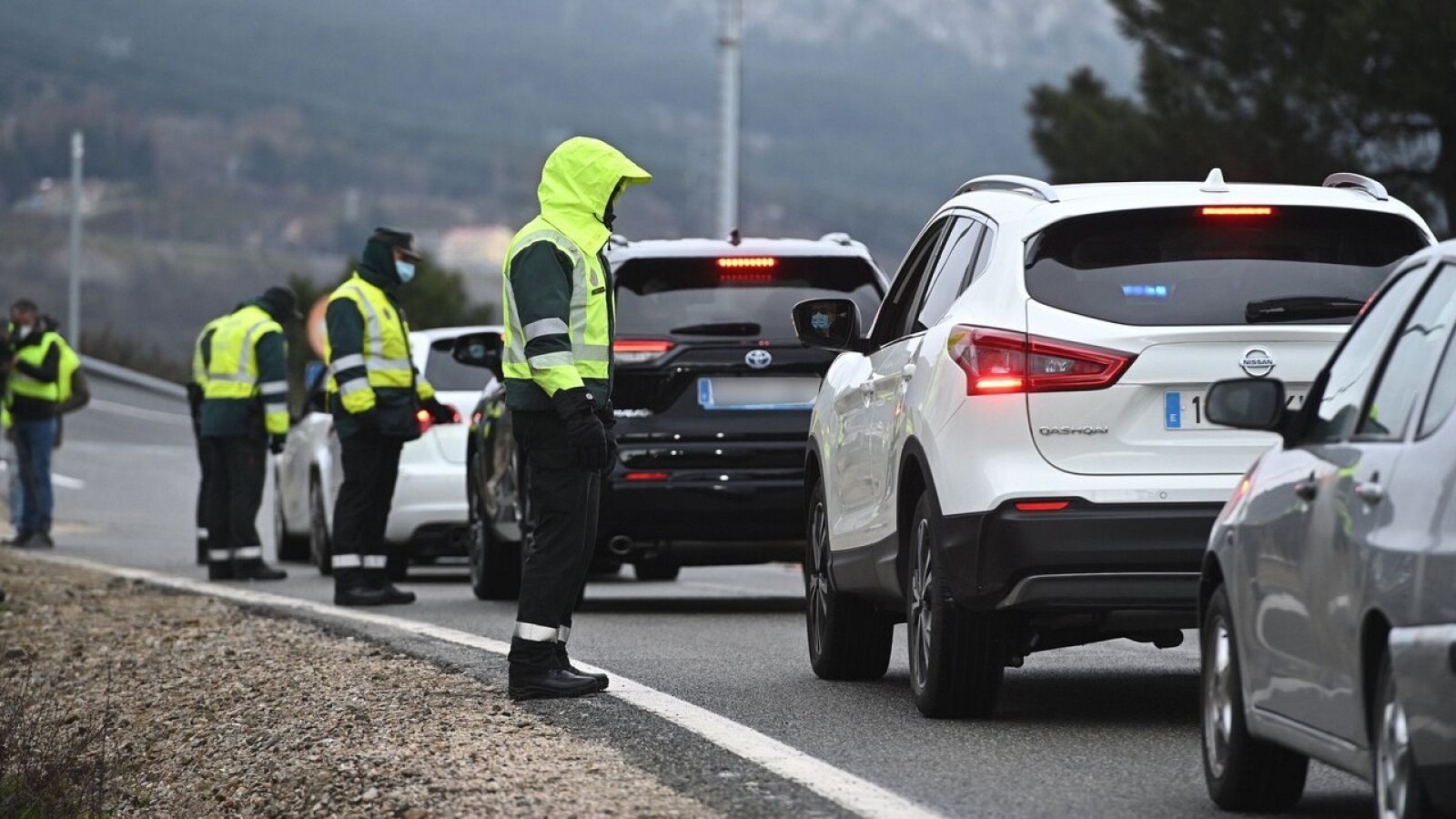 Control de la Guardia Civil durante el puente de San José