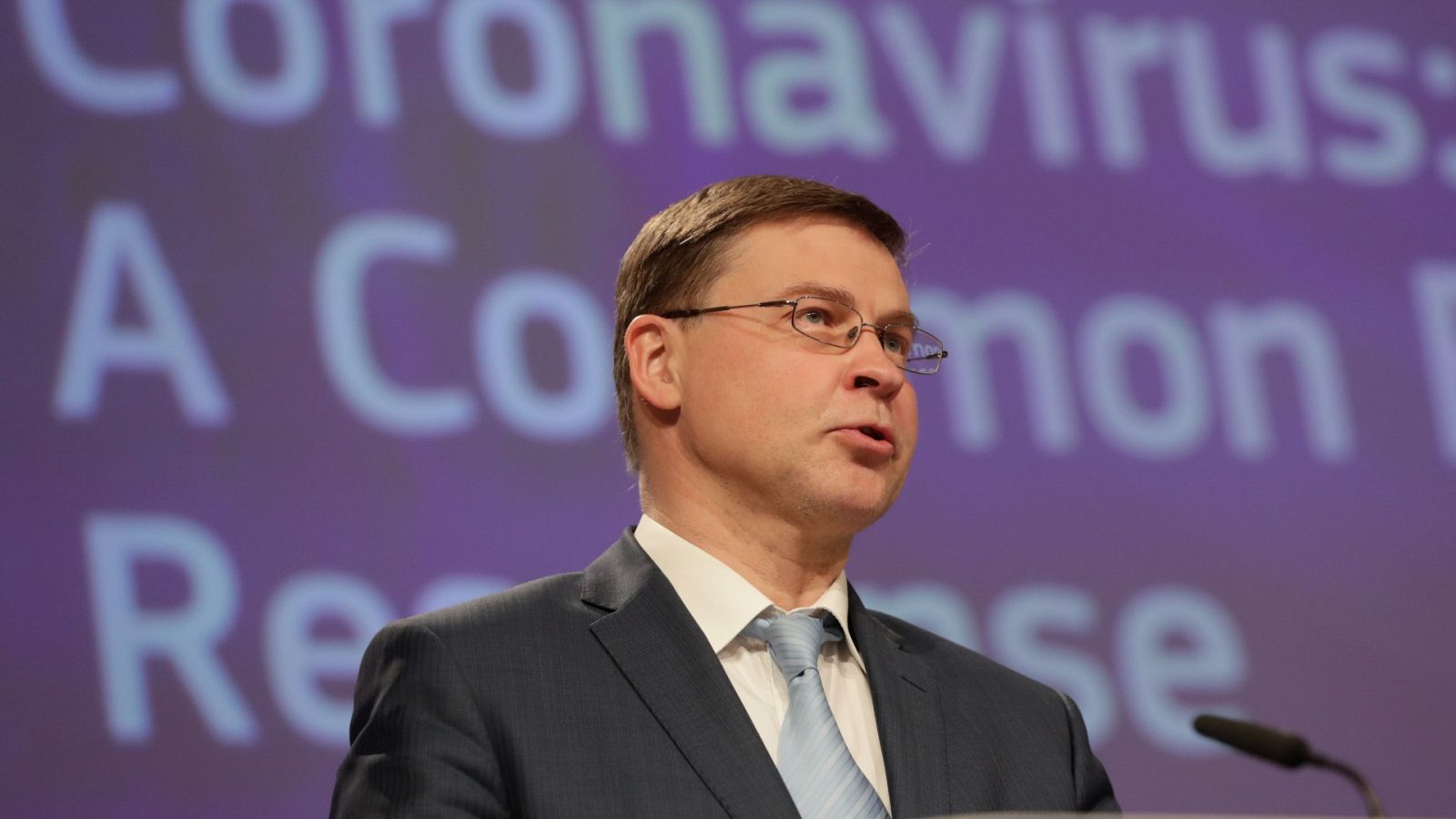 El vicepresidente de la Comisión Europea, Valdis Dombrovskis