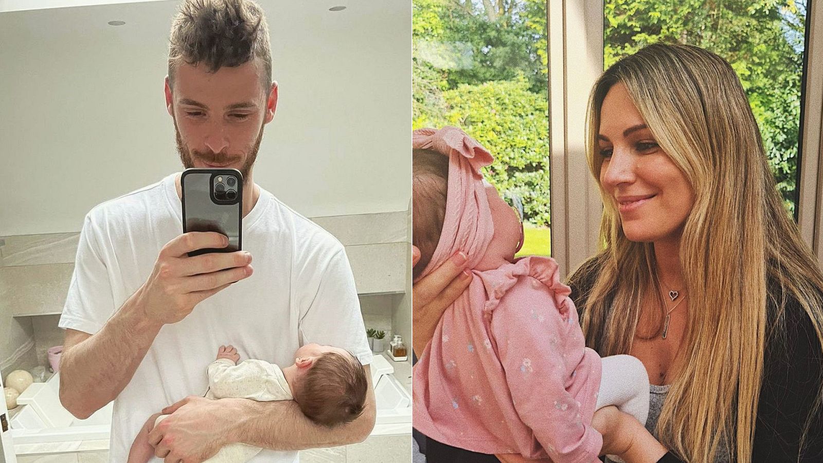 David de Gea y Edurne comparten imágenes con su hija por separado. 