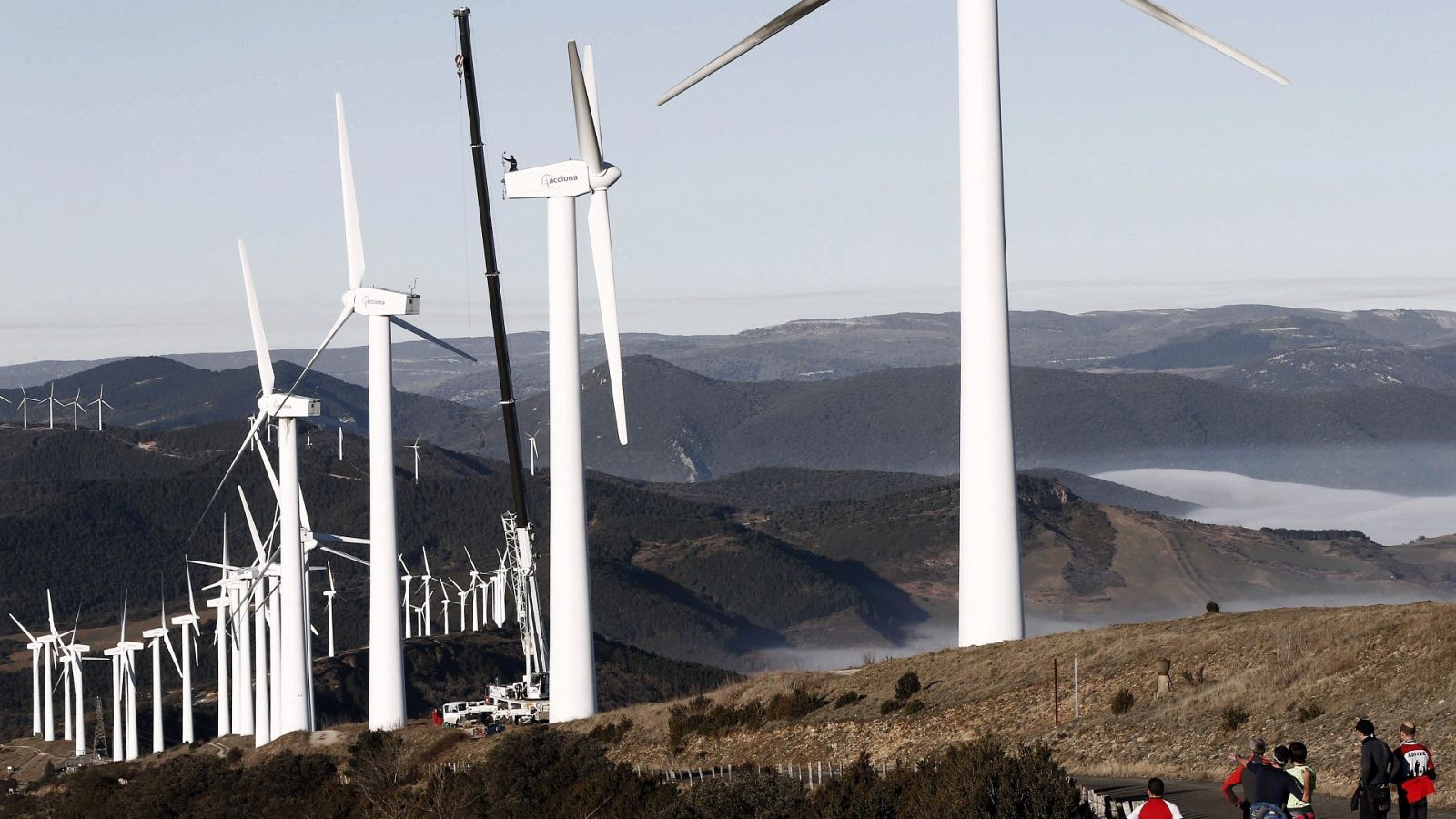 Un parque eólico propiedad de Acciona en Navarra