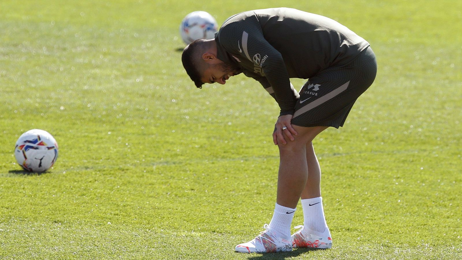 Luis Suárez durante el entrenamiento de este miércoles