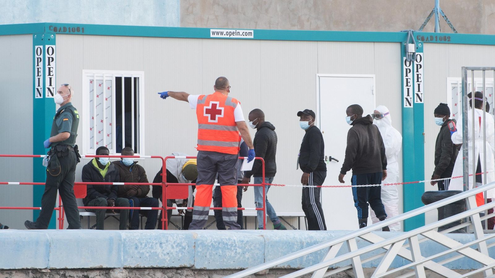 Inmigrantes rescatados al sureste de la isla de Fuerteventura