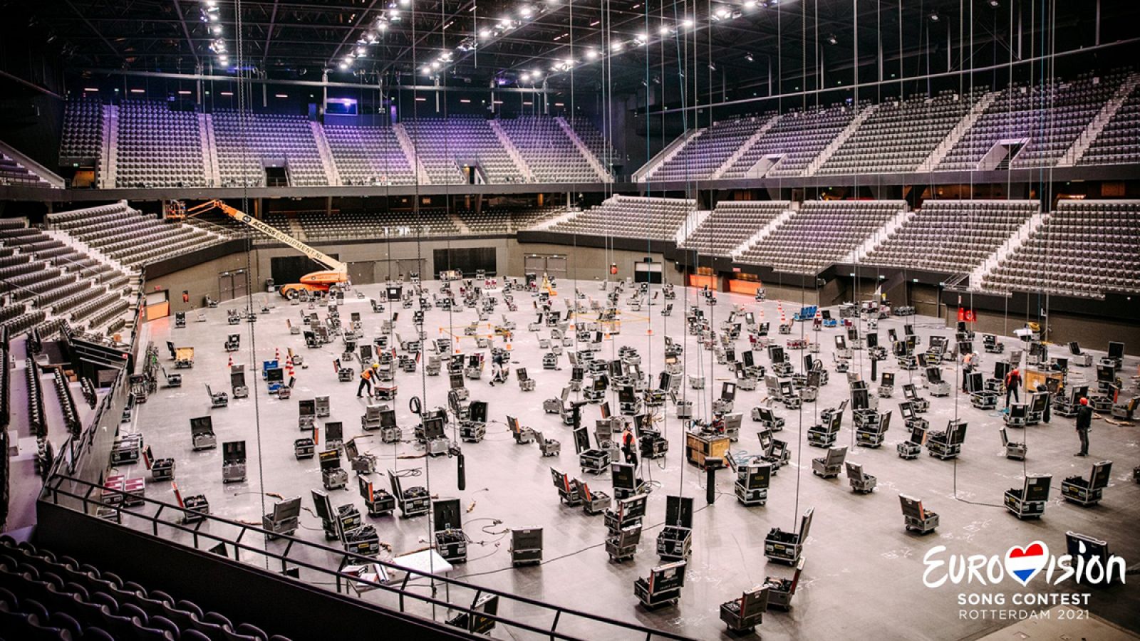 Comienza la construcción del escenario de Eurovisión en el Rotterdam Ahoy