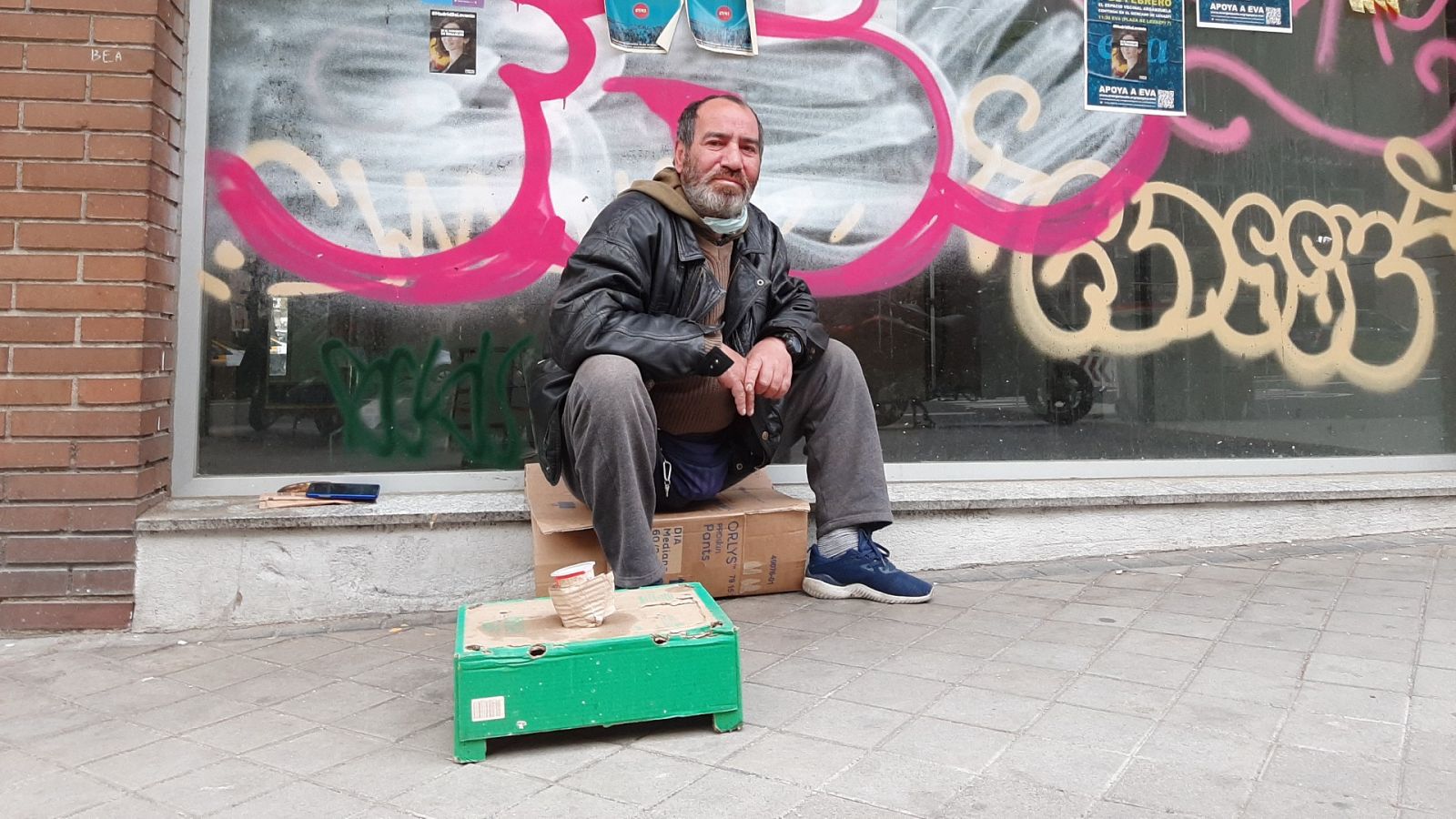 Alejandro lleva cinco años viviendo en la calle