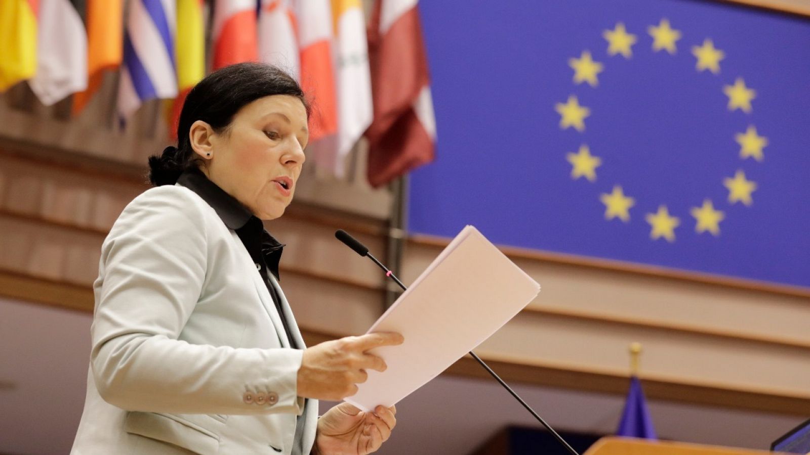 La vicepresidenta de la Comisión Europea para Valores y Transparencia, Vera Jourová