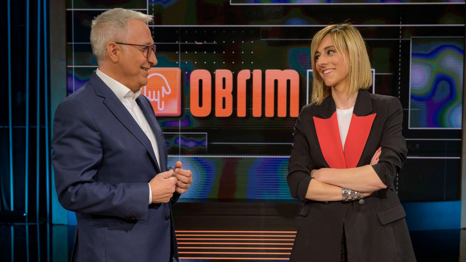 Xavier Sardà i Ana Boadas al plató d'Obrim fil