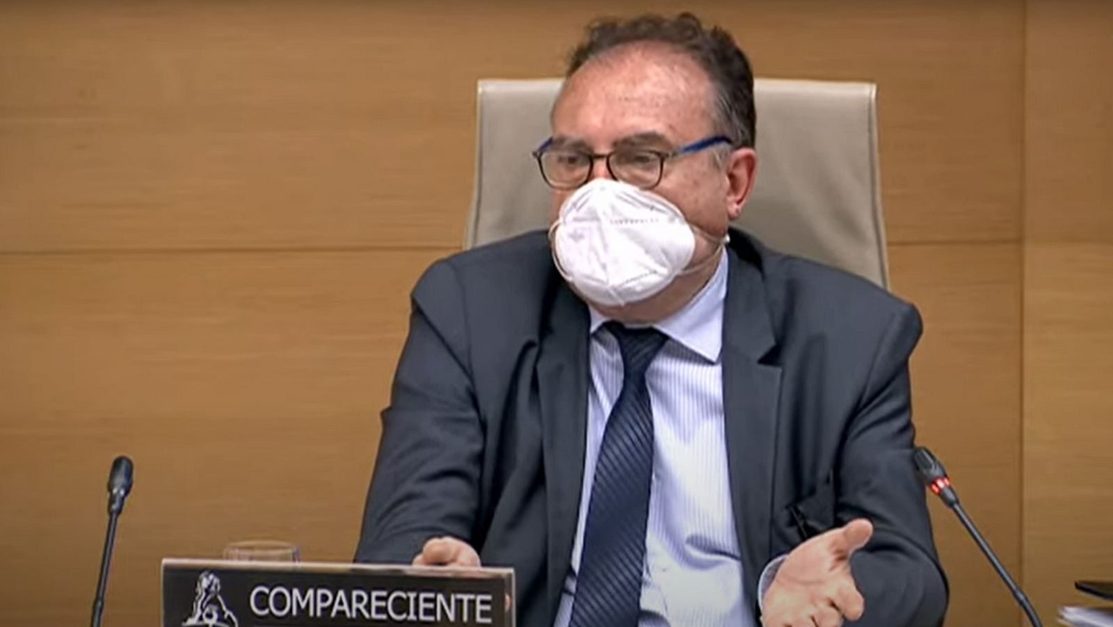 Imagen del exjefe de la UDEF, José Luis Olivera, declarando en el Congreso