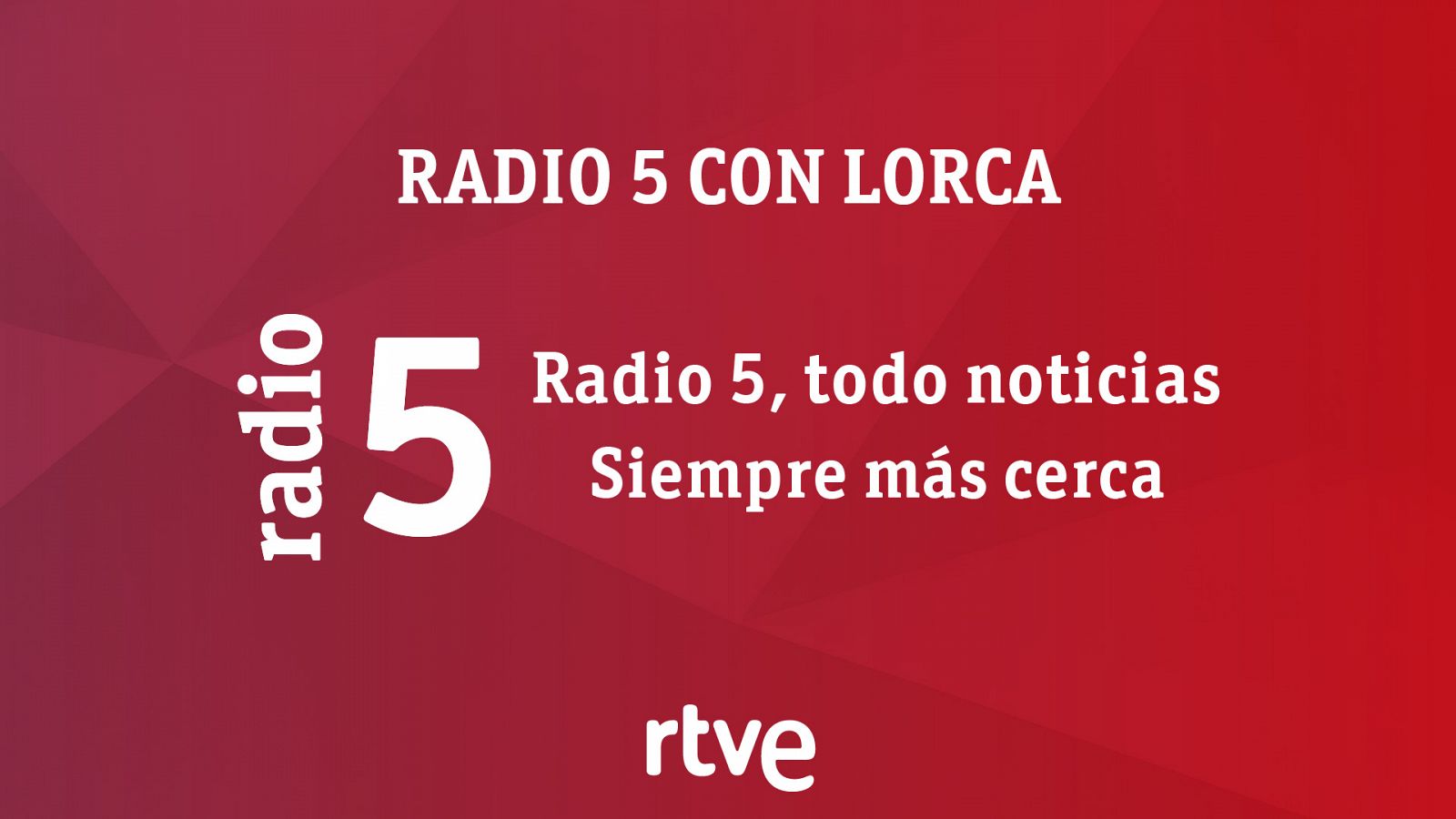 Cartel del especial de Radio 5 por los terremotos de Lorca