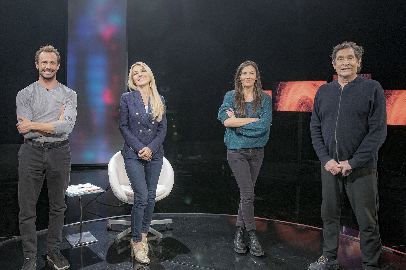 Agustí Villaronga, Nuria Prims y Oriol Pla, con Cayetana Guillén Cuervo