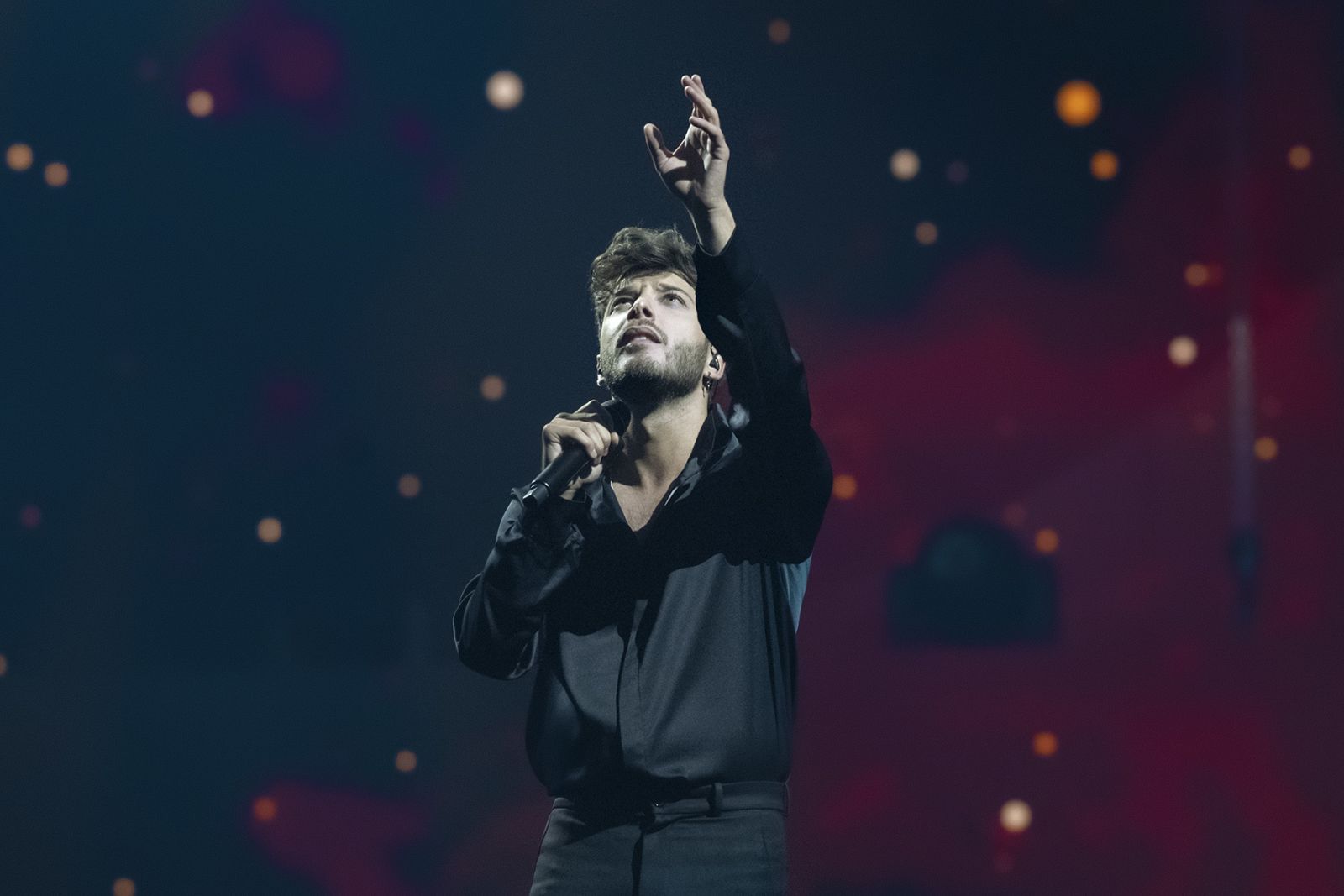 Blas Cantó durante su segundo ensayo en el Arena