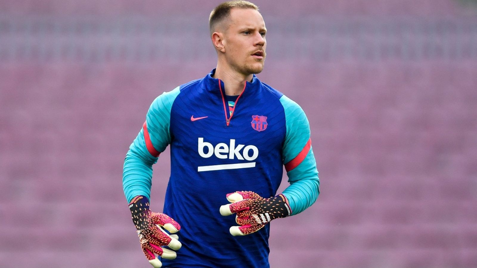 Imagen de Ter Stegen durante el partido de Liga entre  el FC Barcelona y el Celta de Vigo.