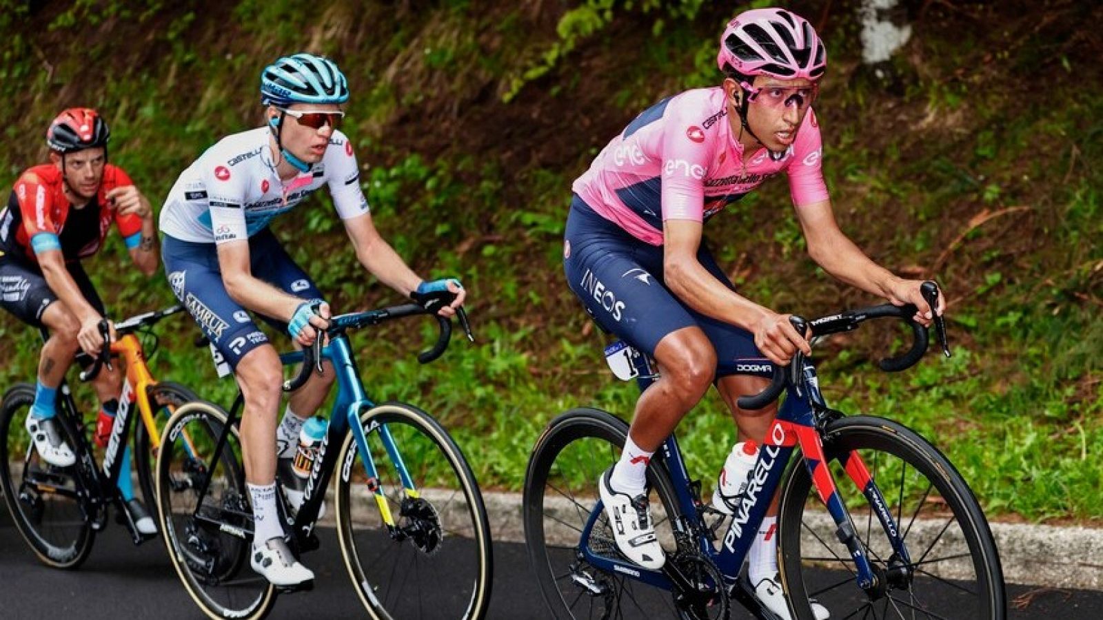 Imagen del ciclista colombiano Egan Bernal.