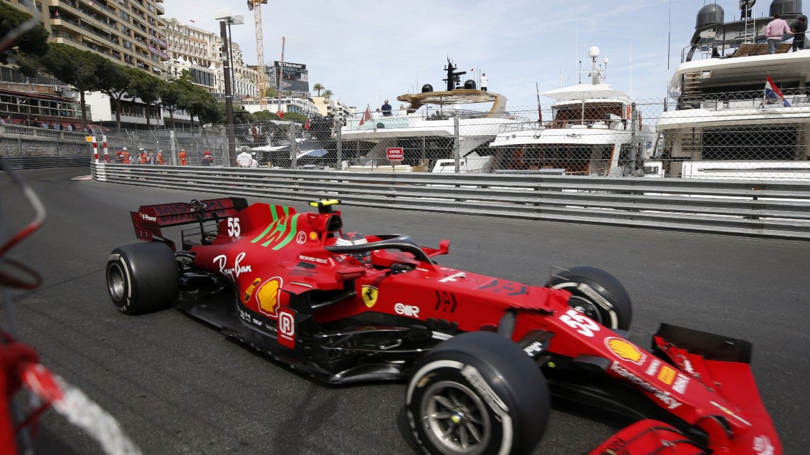 El piloto español Carlos Sainz, durante el GP de Mónaco de F1 2021.