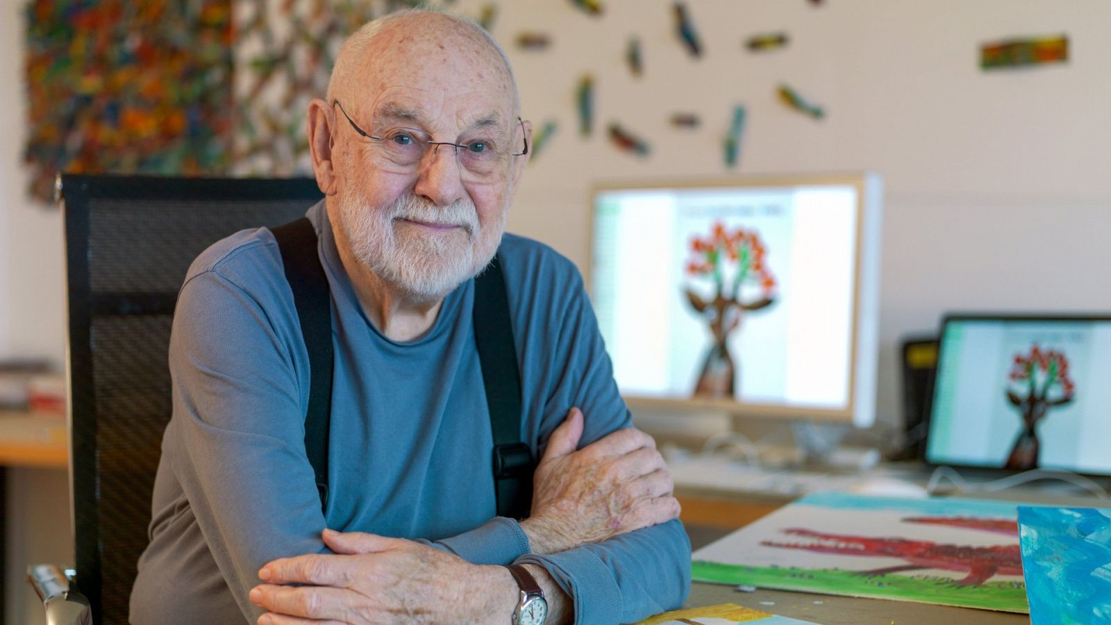 Eric Carle, autor del popular cuento infantil 'La pequeña oruga glotona'