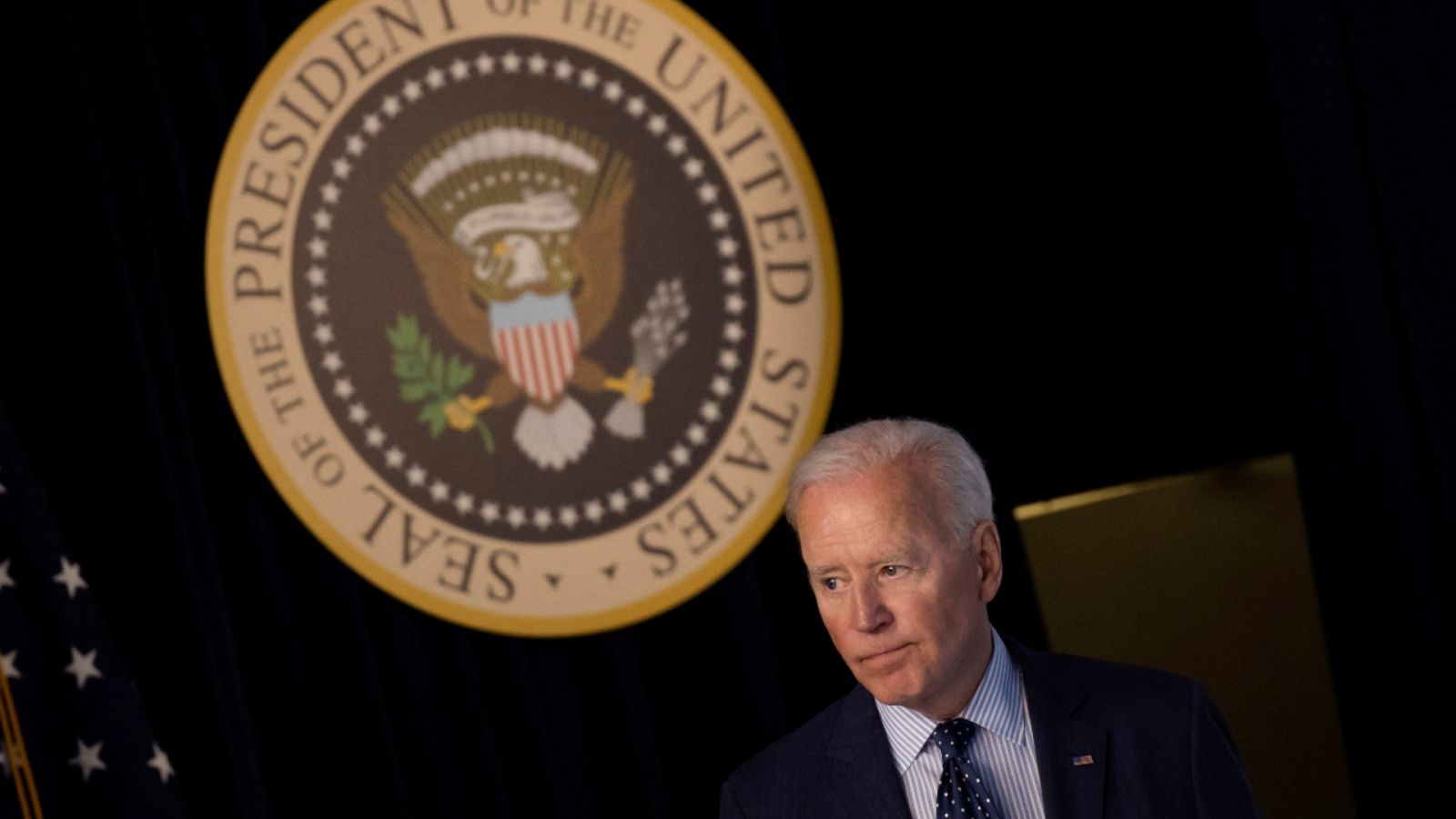 Imagen del 2 de junio de 2021 del presidente de Estados Unidos, Joe Biden, tras dar una rueda de prensa en la Casa Blanca.